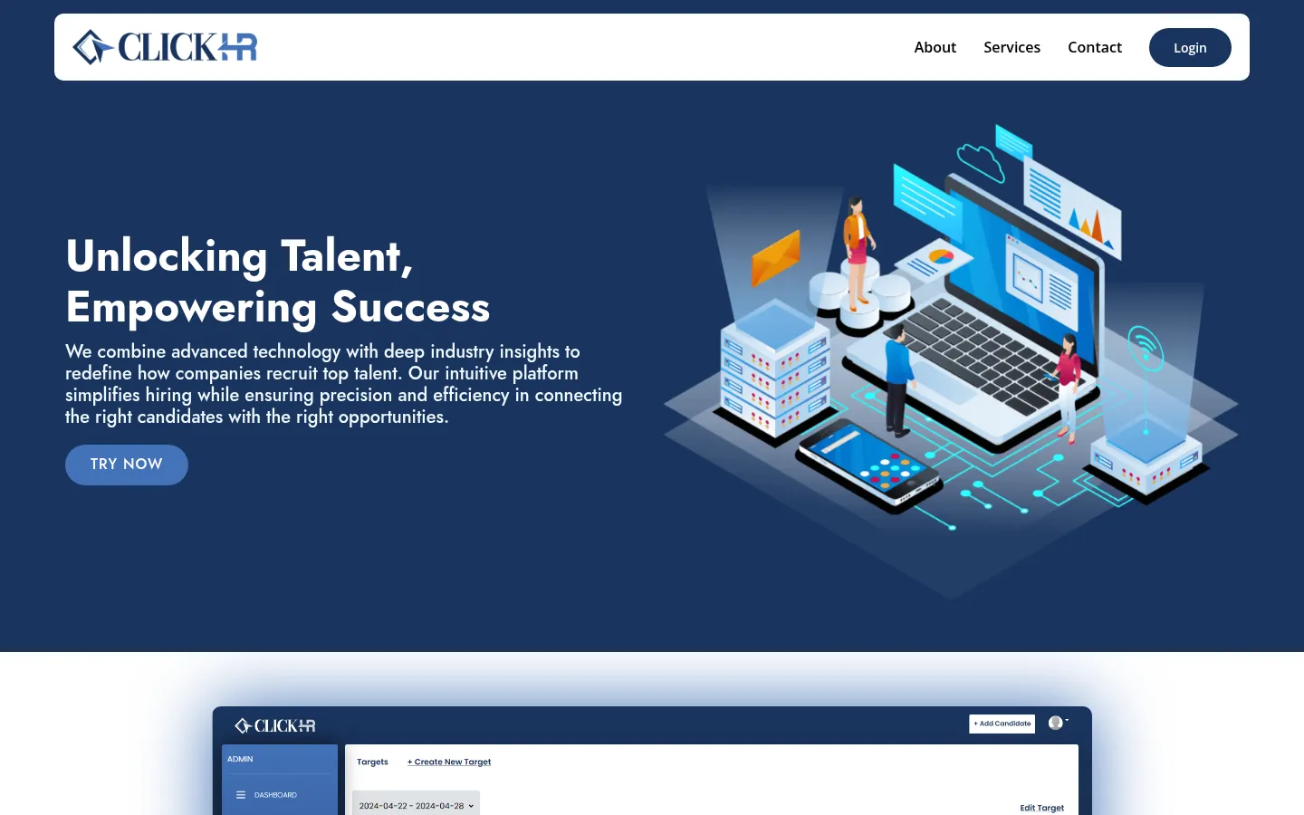 Click HR website hero: Unlocking Talent, Empowering Success