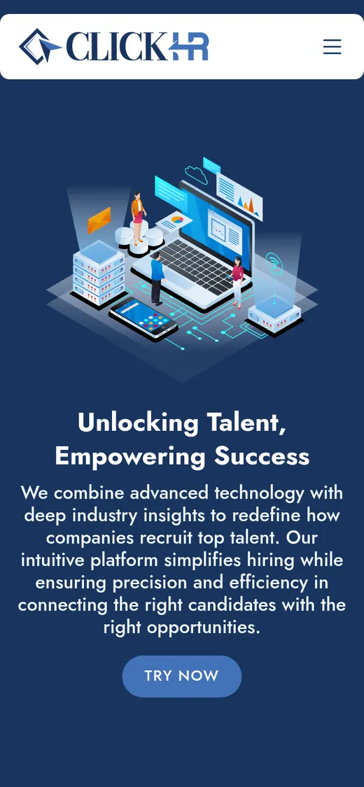 Click HR website on mobile